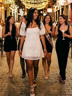 Free People Sz M Be Your Baby Ivory Dress Boho Bridal Bachelorette Shower Summer